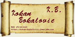 Kokan Bokalović vizit kartica